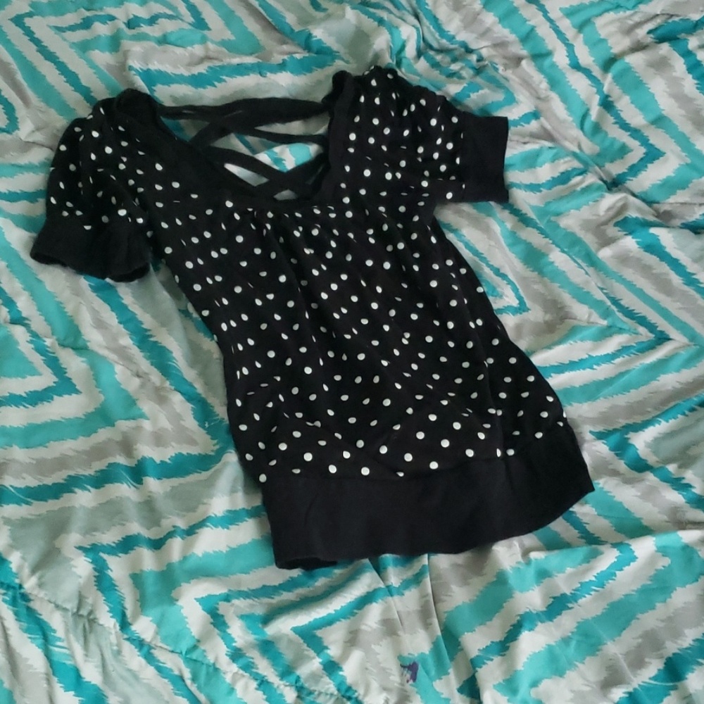Black with polka dots